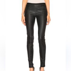 Helmut Lang Lambskin Leather Leggings Black Size 6
